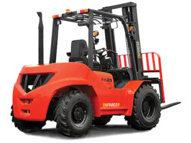 FLDAXF35-09M1XS Enforcer 3.5T 4WD Diesel Forklift- Back/Side View