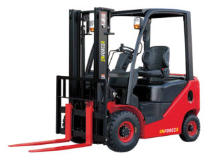 FLDCXT18-08Y1WS Enforcer 1.8T Diesel Forklift- Front/Side View