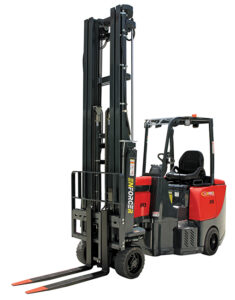 AFBCXE20-06LIXS Enforcer 2T Lithium Narrow Aisle Articulated Forklift- Front/Side View